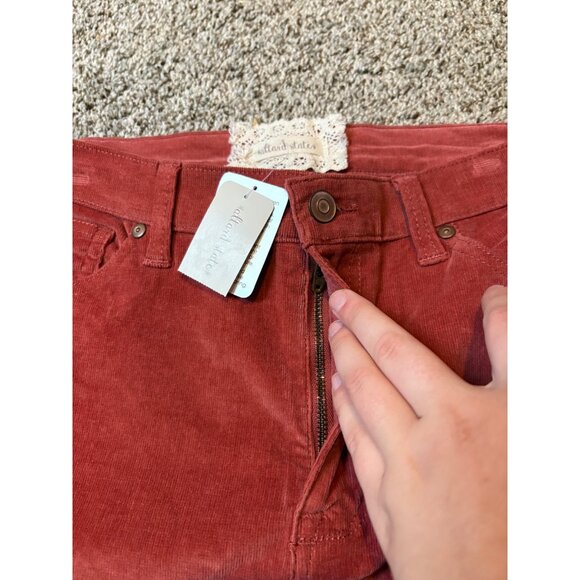 NEW Altar’d State Corduroy Flare Bell Bottoms Stretch Raw Hem High-Rise Jeans 30 - Picture 5 of 10